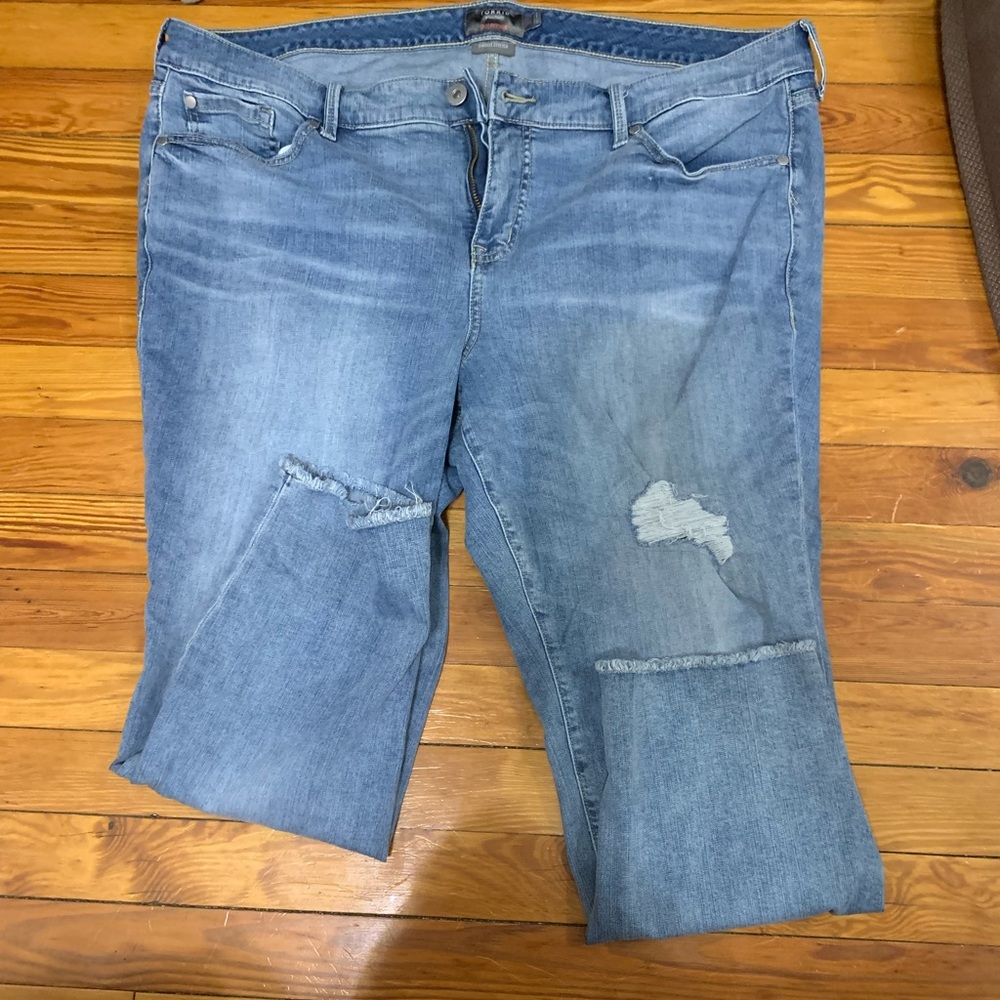 Torrid Crop Boyfriend Jeans